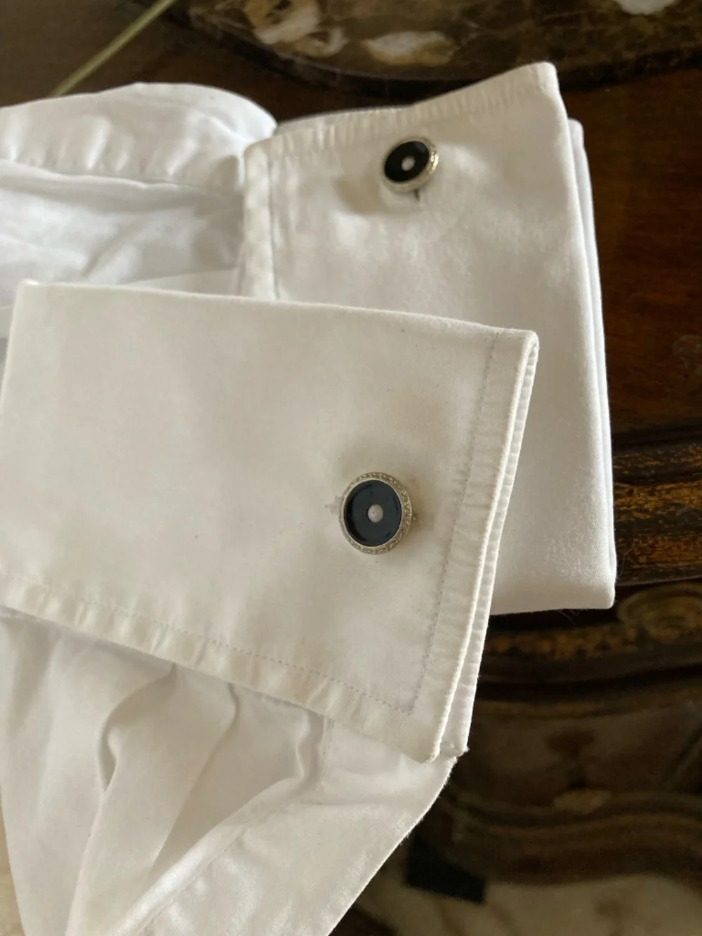 Vintage Baer & Wilde Kum-a-Part  Edwardian Art Deco MOP Shirt Stud Set